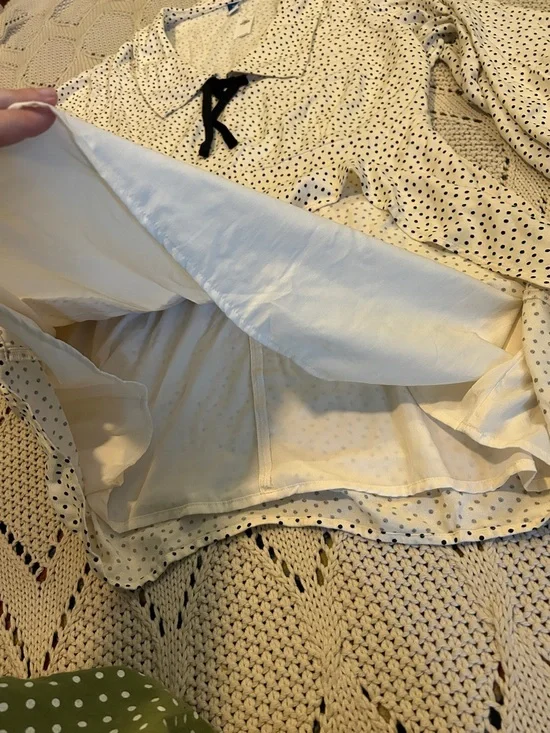 Old Navy Creme de La Creme Tie Neck Polka Dot Dress Sz XL NWT - Picture 7 of 13